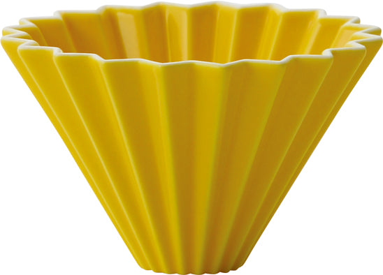 Mino porcelain, Origami dripper small, yellow