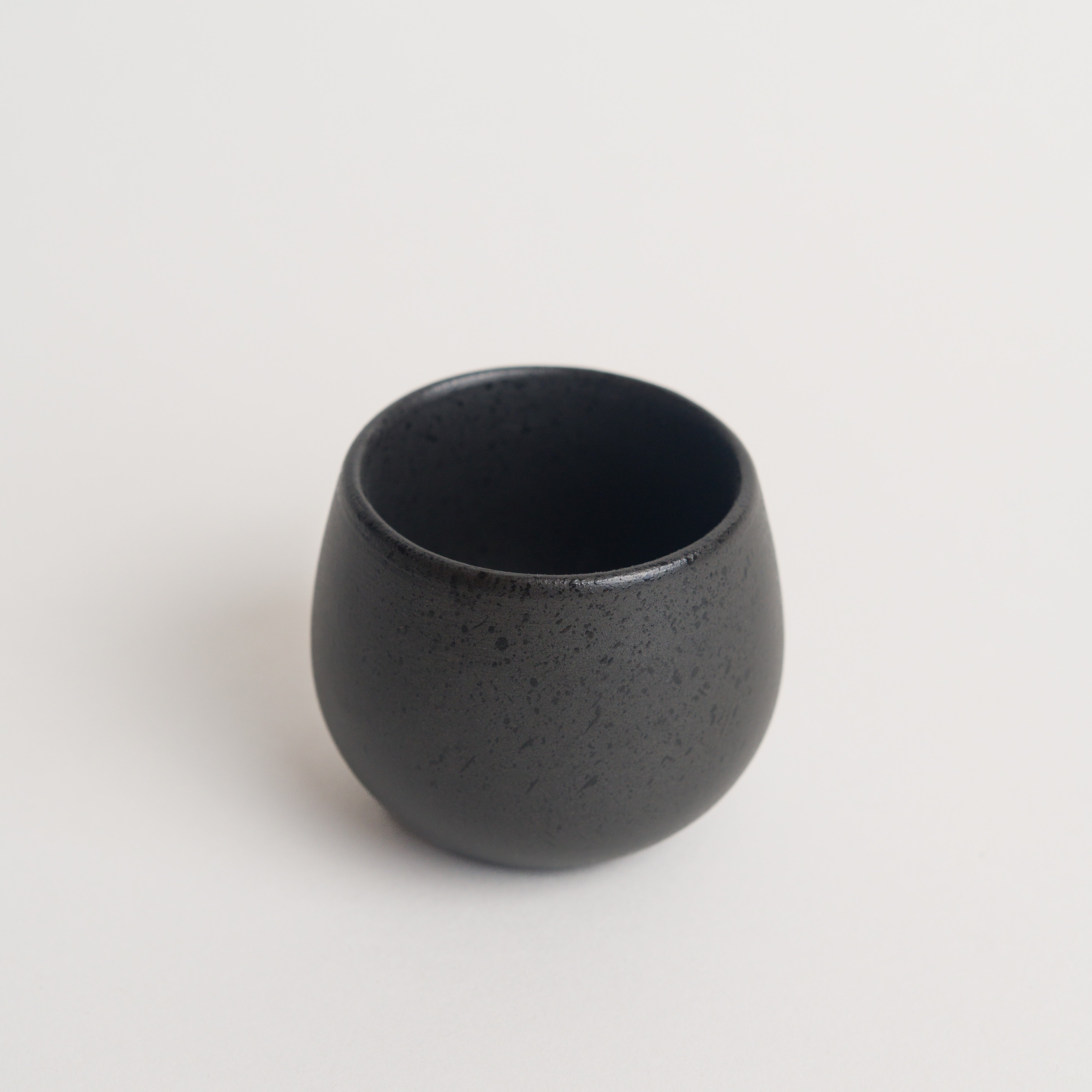 Hand made, pottery feel with texture. Specialty coffee, designer coffee cups. 3 shapes, Professional and home use, in Basalt