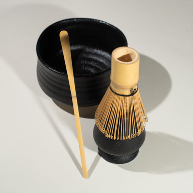 Japanese matcha, green tea bowl preparation set in contemporary design. Professional use and home use.