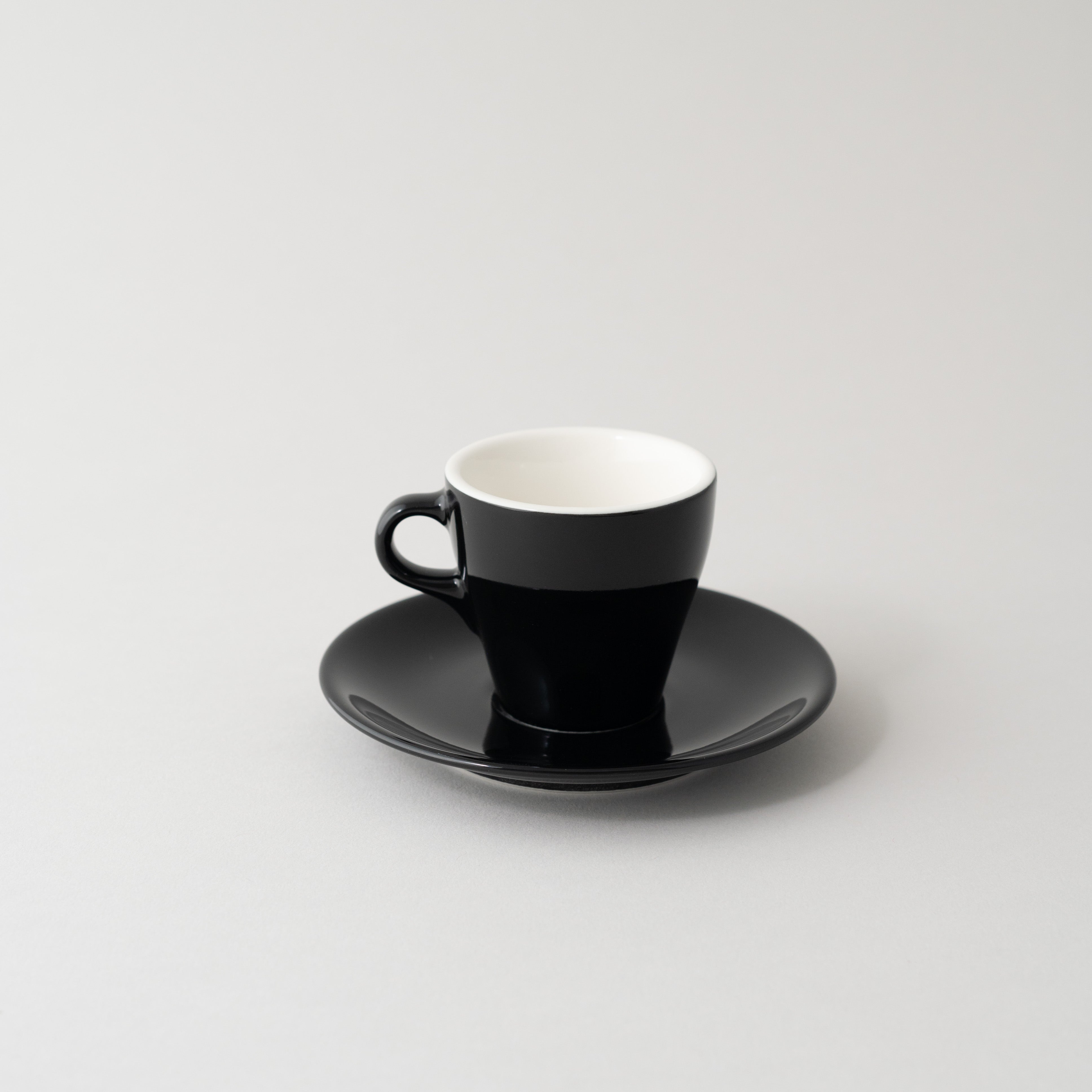 Origami 3 oz Espresso Cup with Saucer Black